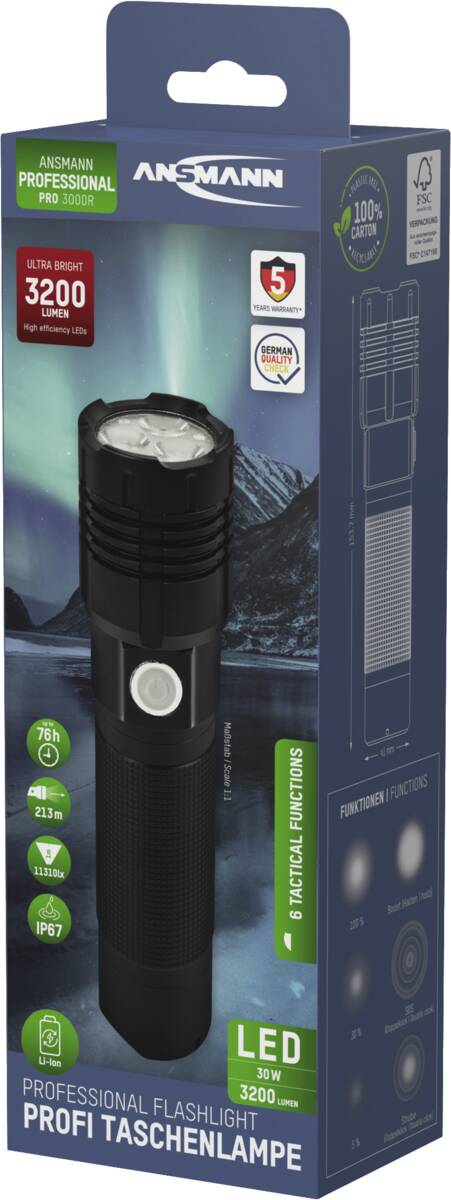 Ansmann Torch-PRO-3000R-Li-Ion-cb - Image 2