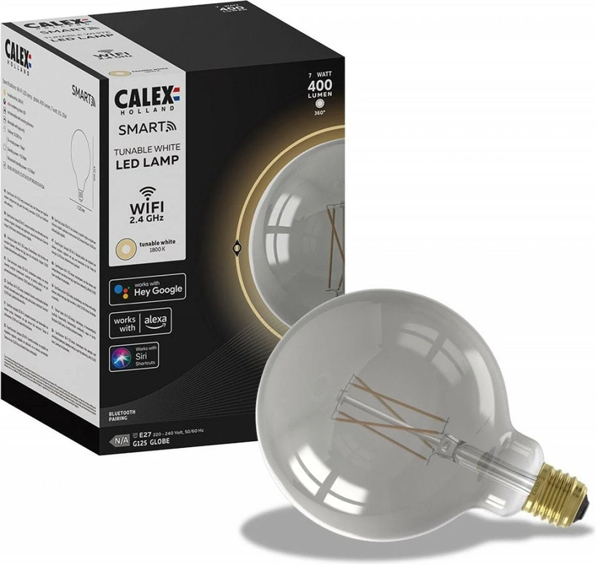 CALEX LEDLAMP SMART LED FILAMENT RUSTIC SMOKEY GLOBELAMP G12 - Image 3