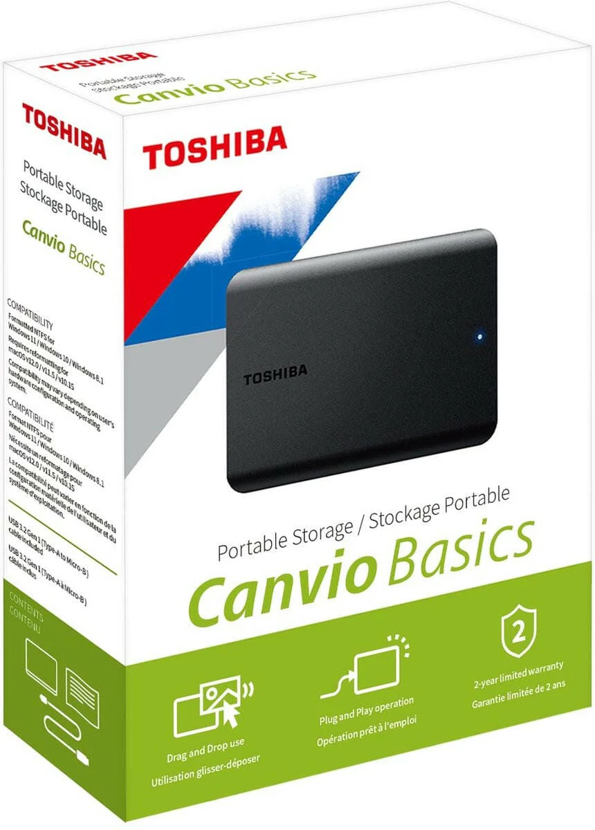 Toshiba Canvio Basics 2.5 1TB zwart