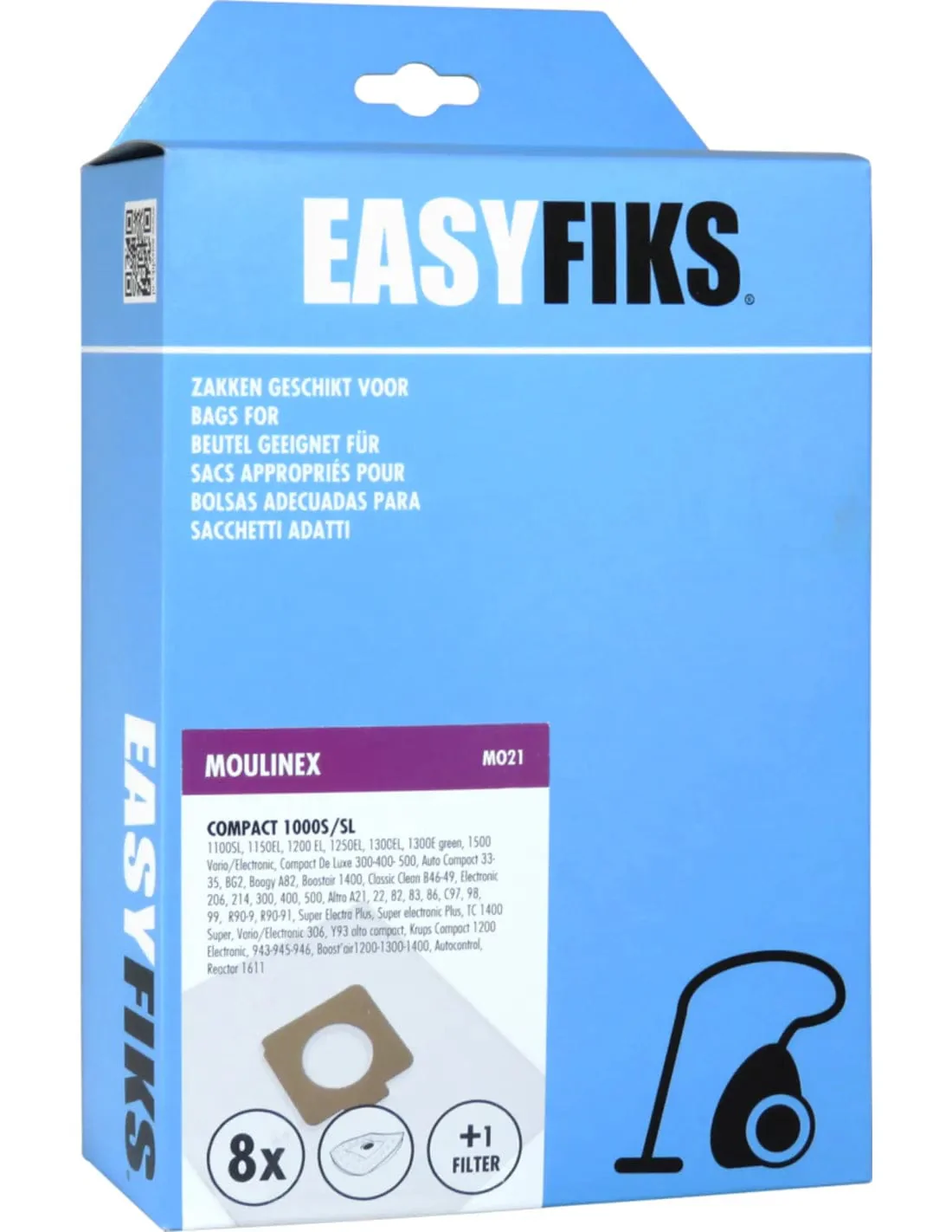 Easyfiks Moulinex Compact 1000S/SL Stofzuigerzak MO21