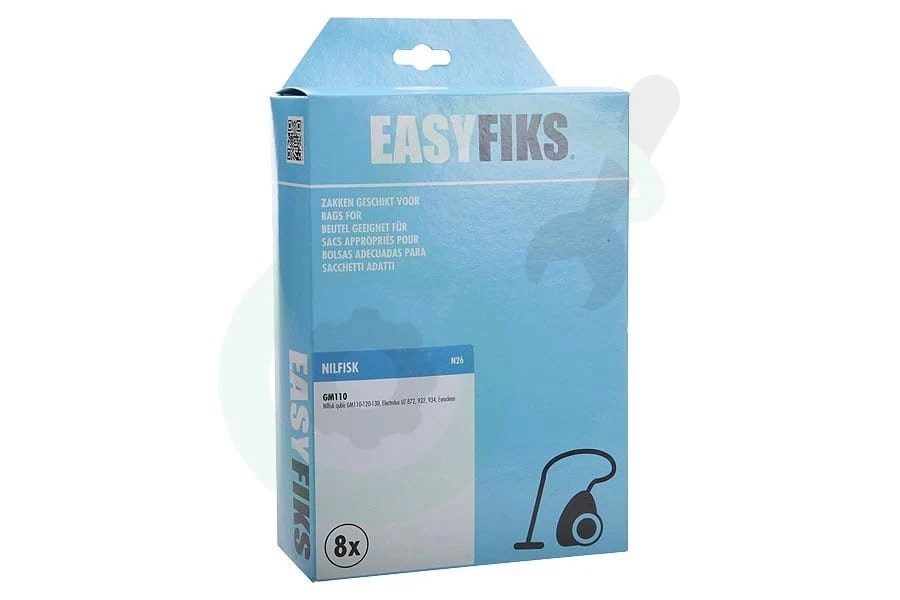 Easyfiks Nilfisk GM110 Stofzuigerzak N26