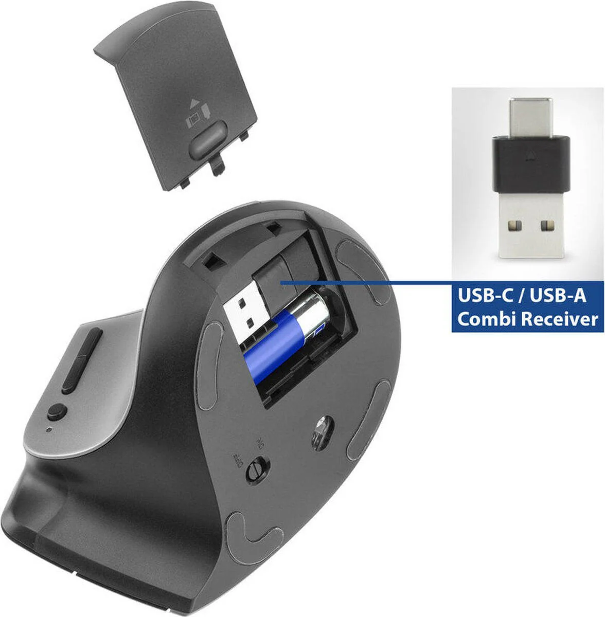ACT AC5155 Draadloze Ergonomische Muis - Image 2