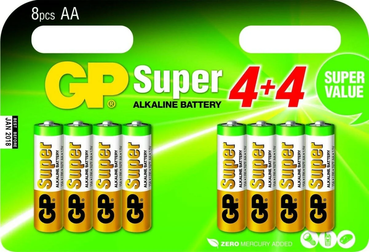 GP BATT.SUP.ALKALINE AA A8