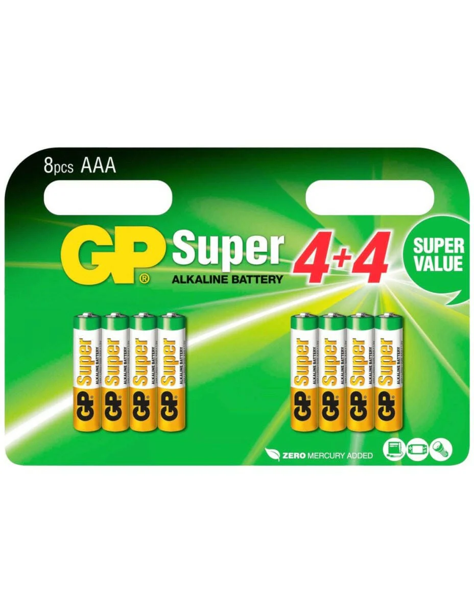 GP BATT.SUP.ALKALINE AAA A8