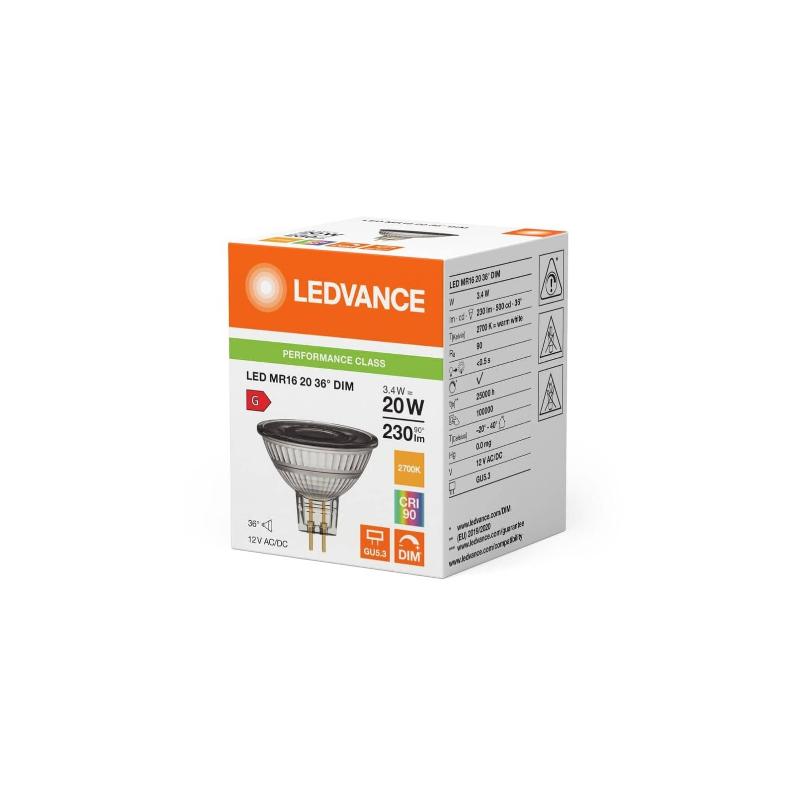 LED MR16 DIM P 3.4W 927 GU5.3