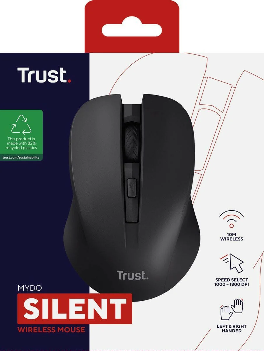 Trust Mydo Silent Wireless Mouse Eco zwart - Image 4