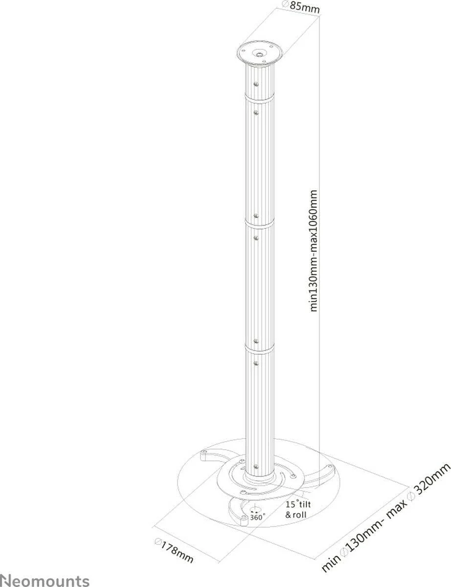 Neomounts Beamer Plafondbevestiging C200 - Image 4