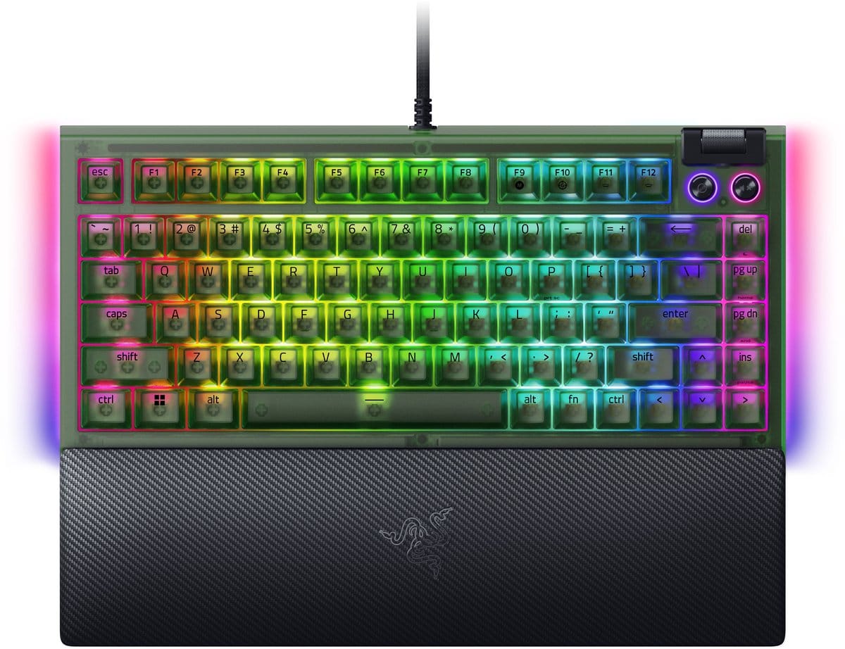 Razer BlackWidow V4 75% Mechanical Keyboard Phantom Green