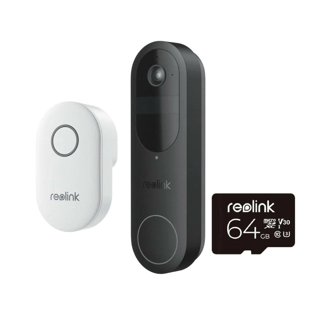 Reolink Doorbell Battery D340B with Chime + 64GB SD Card