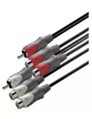 Scanpart Audio Tulp Male 2Tulp Female Adapterkabel 20cm
