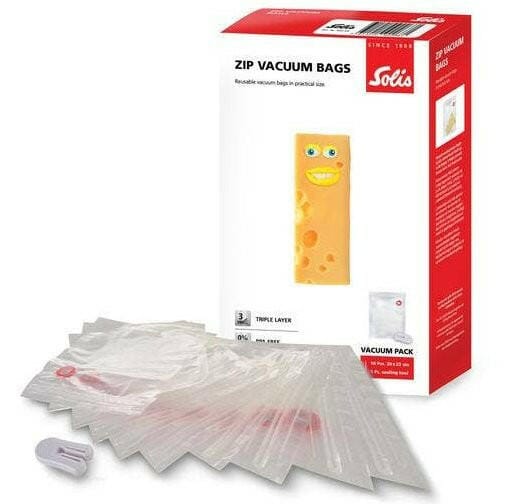Solis Zip Vacuum Opbergzakken - 20 x 23 cm 10 st. - Herbruik