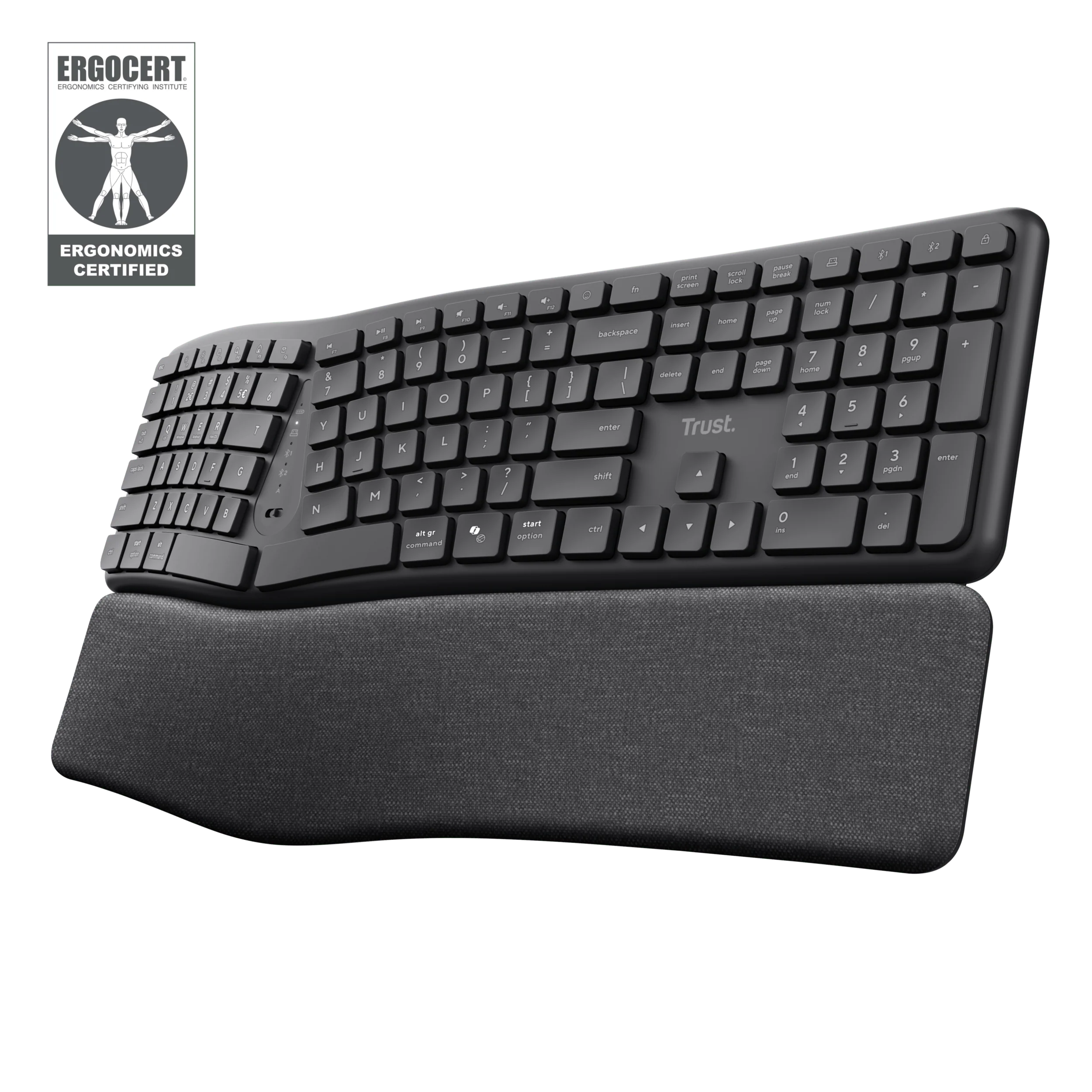Trust Keyra Ergo Multi Wireless Keyboard