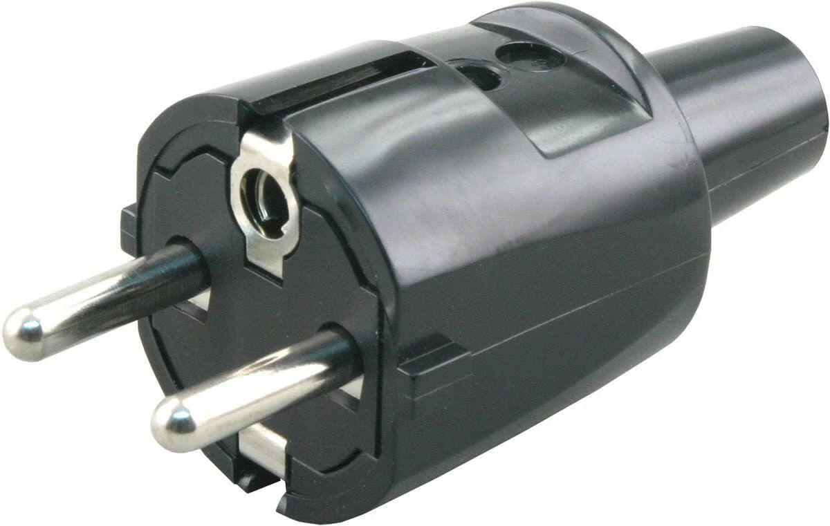 UNIVERSEEL STEKKER PVC + RA ZWART STEKKER - Image 2