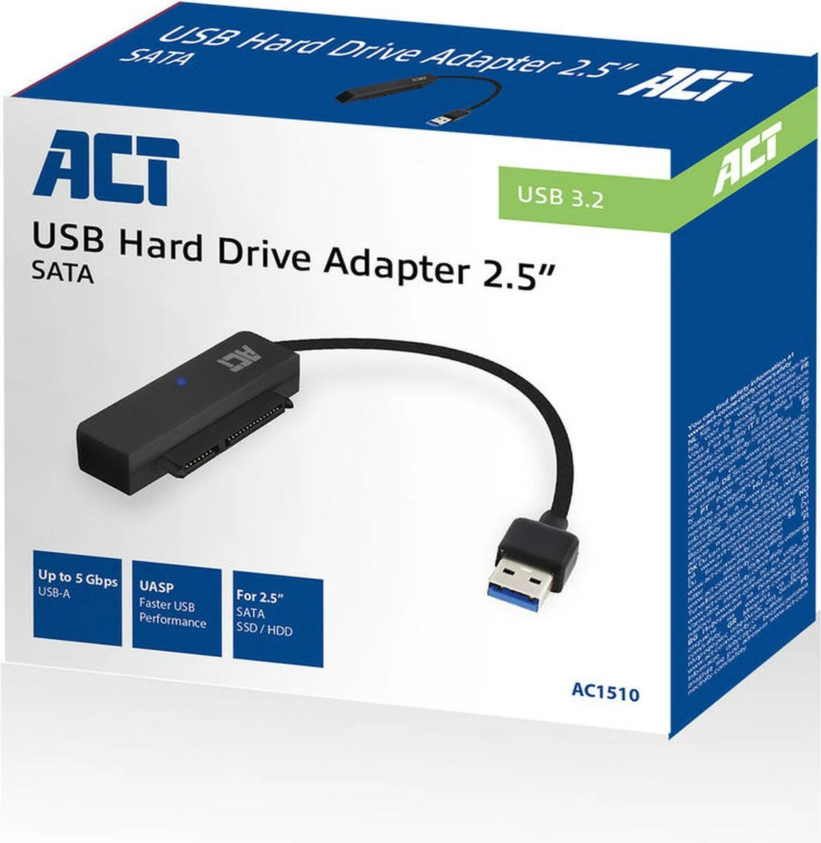 ACT AC1510 USB Adapterkabel naar 2,5" SATA HDD/SSD - Image 2