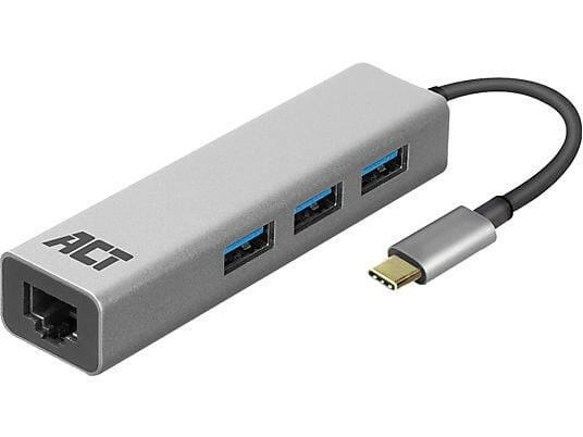 ACT AC7055 USB-C Hub 3.0 3x USB-A + LAN