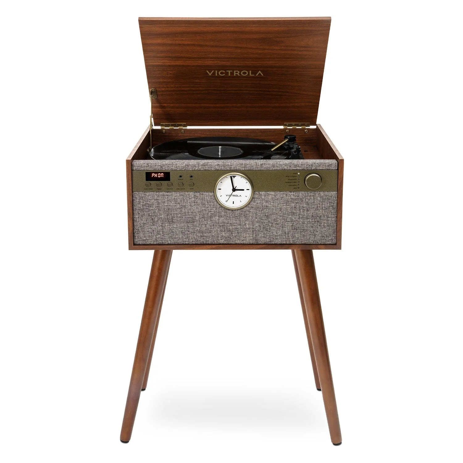 Victrola VTA-835SB Century With Legs & Clock Walnoot