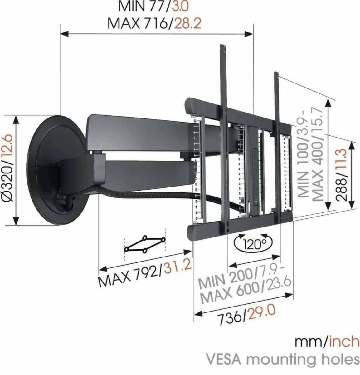 Vogel`s TVM 7655 DESIGNMOUNT zwart - Image 3
