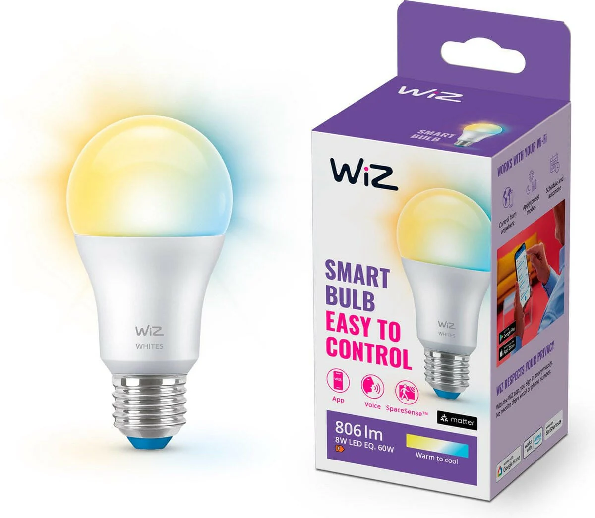 WIZ WFB A60 GLOBE TW 60W E27